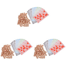 3Sets Party Game Set Red Wood Paper Family Board Game