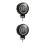 2Pièces Phare Spot Aluminium Noir Shockproof Étanche 9