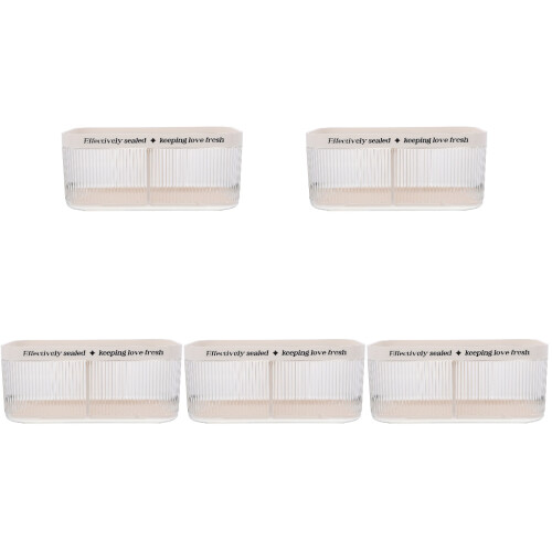 5Pcs Refrigerator Organizer Bins for Fruit and Veggies White
