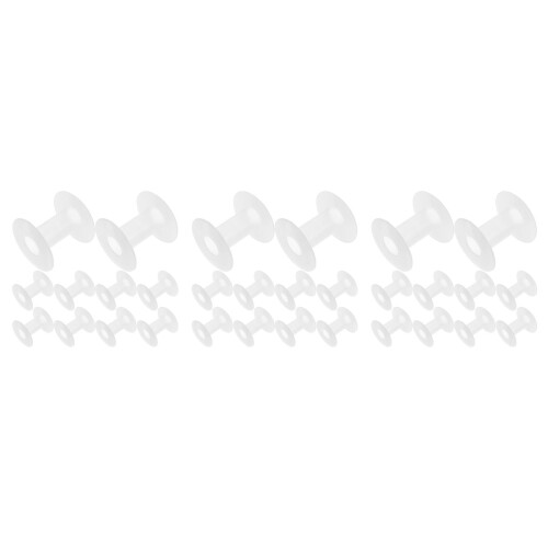30Pcs Clear Plastic Wire Spools for Sewing Embroidery Small Bobbins