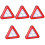 5Pièces Triangles D'avertissement Rouge Pour Usage Routier 3