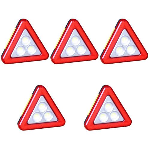 5Pièces Triangles D'avertissement Rouge Pour Usage Routier 2