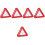 5Pièces Triangles D'avertissement Rouge Pour Usage Routier 4