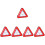 5Pièces Triangles D'avertissement Rouge Pour Usage Routier 5