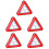 5Pièces Triangles D'avertissement Rouge Pour Usage Routier 6