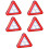 5Pièces Triangles D'avertissement Rouge Pour Usage Routier 7