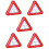 5Pièces Triangles D'avertissement Rouge Pour Usage Routier 8