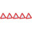 5Pièces Triangles D'avertissement Rouge Pour Usage Routier 9