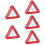 5Pièces Triangles D'avertissement Rouge Pour Usage Routier 10