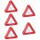 5Pièces Triangles D'avertissement Rouge Pour Usage Routier 11