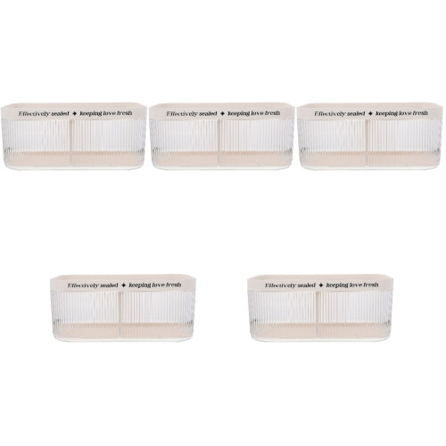5Pcs Refrigerator Organizer Bins for Fruit and Veggies White 2