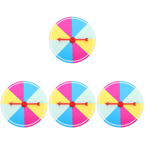 4Pcs Multi Plastic Rotating Prize Wheel DIY Party Game Prop for Fun