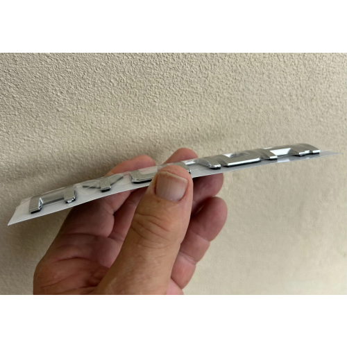 (Silver) HYUNDAI CHROME SCRIPT BADGE Emblem 160 X 32mm *NEW factory Second* 2