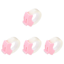 4Pcs Pink Plastic Desktop Tape Holder Reusable Small Tape Dispenser