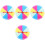 4Pcs Multi Plastic Rotating Prize Wheel DIY Party Game Prop for Fun 4