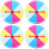 4Pcs Multi Plastic Rotating Prize Wheel DIY Party Game Prop for Fun 6