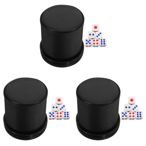 3Sets ABS Cups Black Compact Holders for Home and Party Use