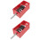 2Pcs Red Spring Vibration Isolator Hanger Zinc Steel for Machine Use 6