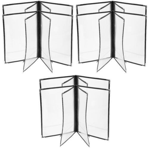 6St PVC Menuholder Transparant Stevig En Ruimtebesparend 2