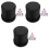 3Sets ABS Cups Black Compact Holders for Home and Party Use 3