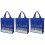 3Pcs Blue Music Bags Large Capacity Storage Bag with Handle 3