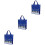 3Pcs Blue Music Bags Large Capacity Storage Bag with Handle 4