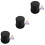 3Sets ABS Cups Black Compact Holders for Home and Party Use 5