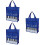 3Pcs Blue Music Bags Large Capacity Storage Bag with Handle 6