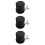 3Sets ABS Cups Black Compact Holders for Home and Party Use 8