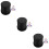 3Sets ABS Cups Black Compact Holders for Home and Party Use 9
