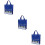 3Pcs Blue Music Bags Large Capacity Storage Bag with Handle 7