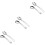 6Pcs Practical Angled Spoon Tableware Stainless Steel for Kitchen Use 6