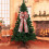 Double Layer Linen Bow for Xmas Tree Decorations, Khaki, 54x25.5cm 3
