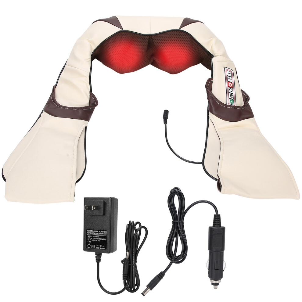 Ergonomic Neck Massager Featuring4D Kneading Massage Head And Infrared Advanced Soothing Heat For Deep Tissue Therapy Adjustable Intensity Electric