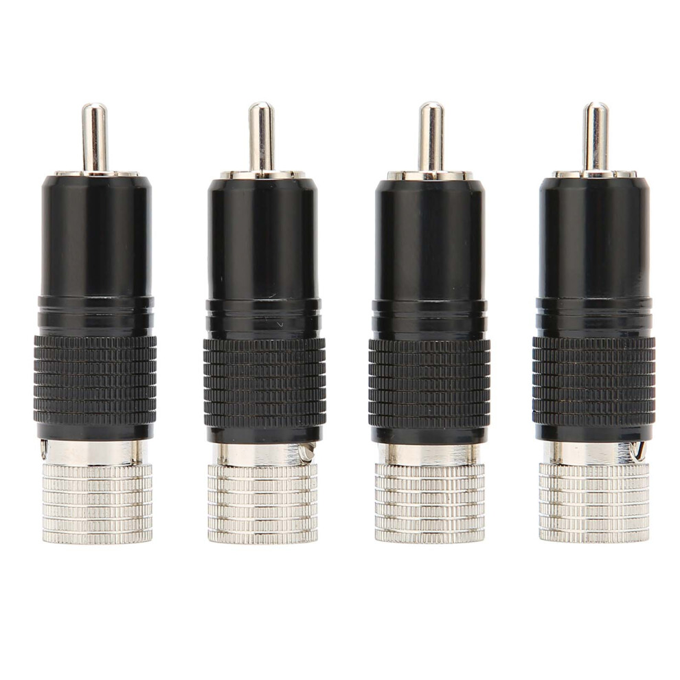 6.35Mm Ts Female To Rca Male Adaptor, Nickel Plated Bidirectional Connector For Professional Audio Equipment, Durable Metal Plug Suitable For Signal 9028731826677