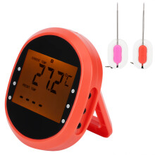 Rechargeable Meat Thermometer With Bluetooth Wireless Grill Thermometer, Smart App Control Digital Meat Thermometer Long Range Connectivity, Multi