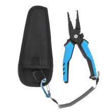 Fishing Gear Tool Aluminum Alloy Corrosion Resistance Anti Slip Handle Sharp Blade Hook Replacement Self Locking Switch Fish Clamp Nose Pliers For
