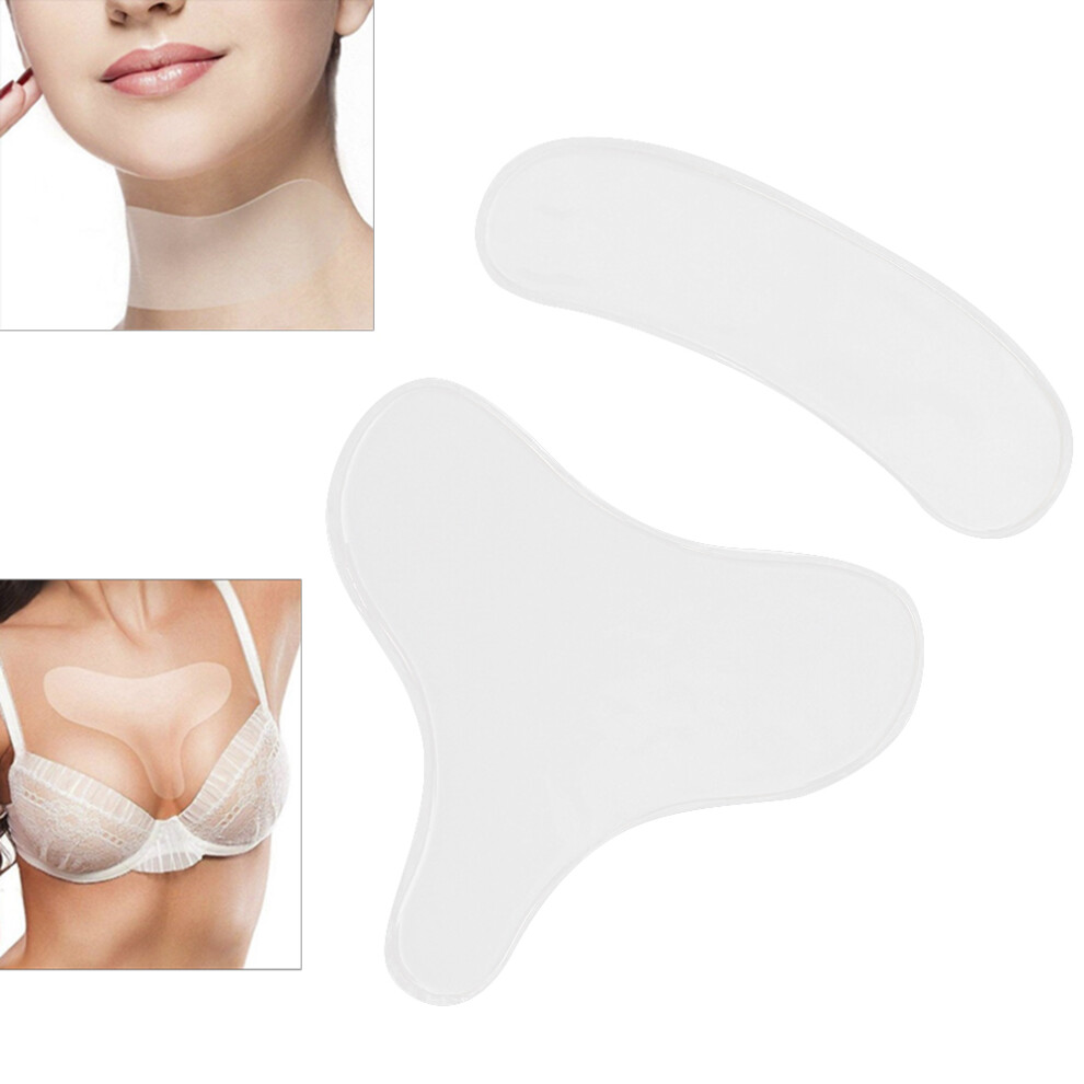 Chest Wrinkle Pads, Adhesive Silicone Decolletage For Stimulated Collagen Production, Smooth Wrinkles & Improve Skin Elasticity, 50Ml Of Medical