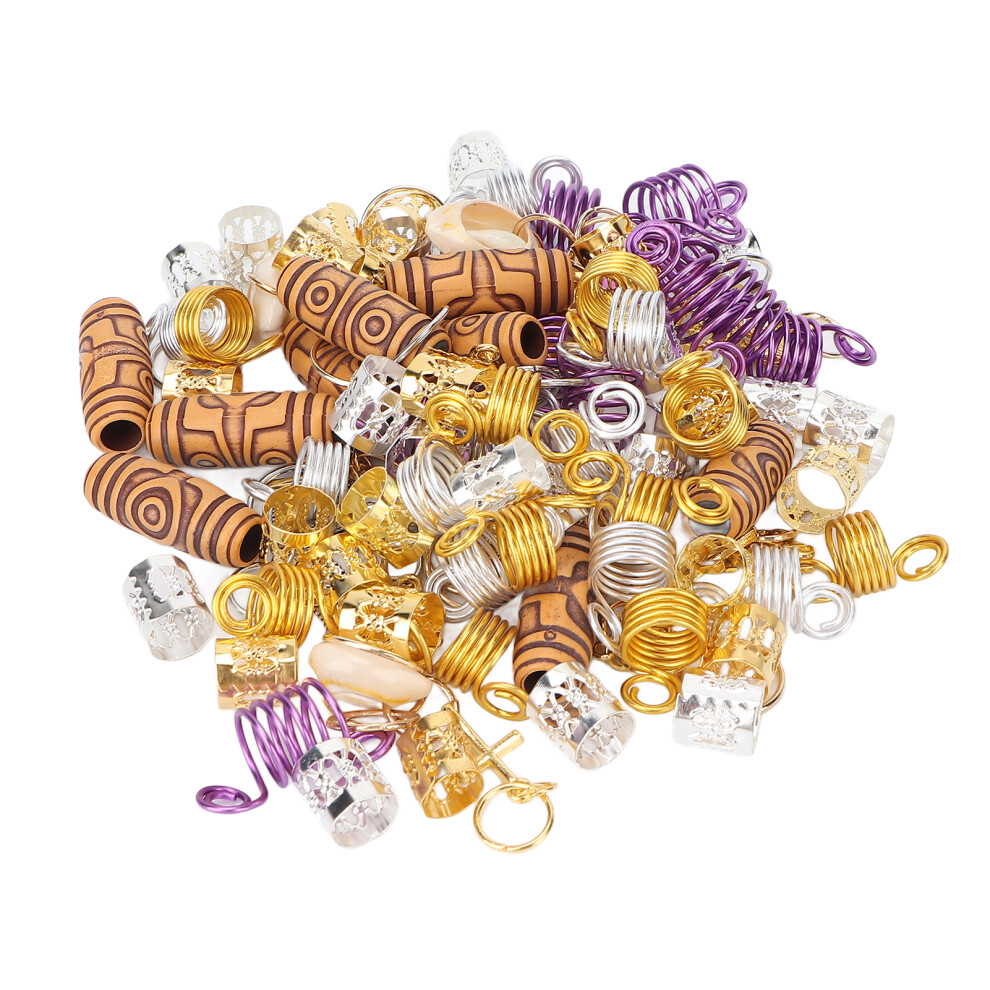 Brightly Colored Braid Accessories, Simple Design Dreadlock Beads For Your Unique DIY Creations At Evening Parties, Fashion Shows (120Pcs)