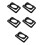 5Pièces Support Audio Métal Noir Pour Enceinte Bureau Stable 4