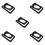 5Pièces Support Audio Métal Noir Pour Enceinte Bureau Stable 5