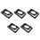 5Pièces Support Audio Métal Noir Pour Enceinte Bureau Stable 6