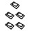 5Pièces Support Audio Métal Noir Pour Enceinte Bureau Stable 7