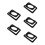 5Pièces Support Audio Métal Noir Pour Enceinte Bureau Stable 8