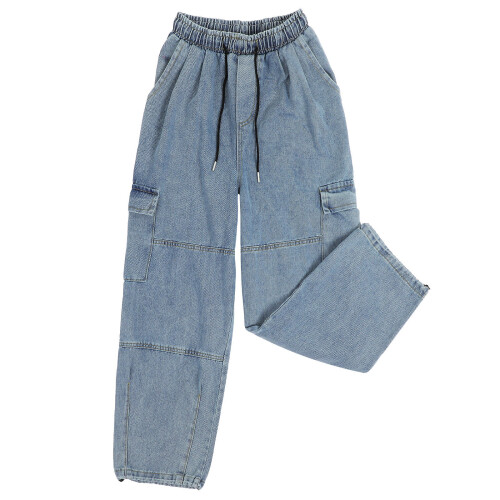 2Pièces Jeans Amples Coton Volumineuses Coupe Droite 2
