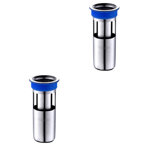 2Pièces Douche Evacuation Sol Acier Inox Durable Anti-Odeur Argenté 2