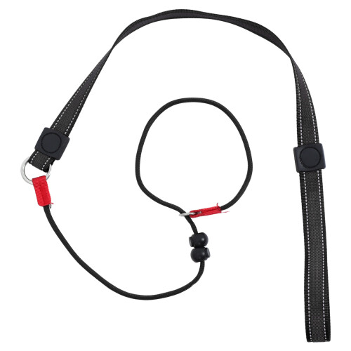 4Pièces Laisse Noir Anti-Tangle Polyester Confortable 1