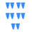 10Pièces Support Diapason Silicone Bleu Durable Et Portable 5