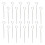 100Pièces Accessoires Barbecue Brochettes Solides Couleur Argent 3