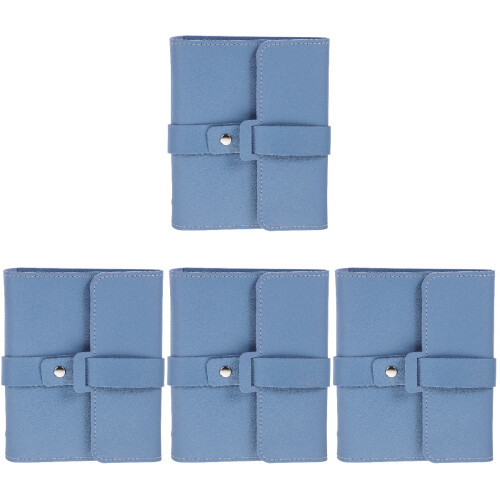 4Stk PU Leder Schmuck Organizer Reise Tragbar Klappbar
